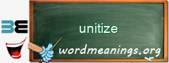 WordMeaning blackboard for unitize